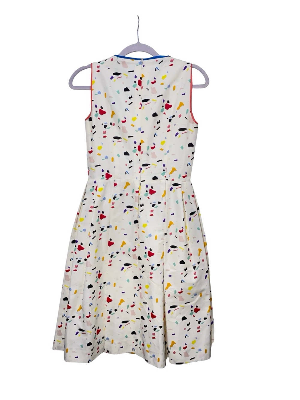 Carolina Herrera White Sleeveless Confetti-Print Midi Dress - Picture 5 of 10